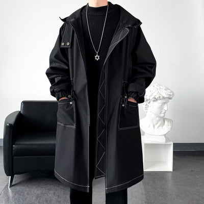 Abrigo Tipo Gabardina Masculino Largo - Primavera y Otoño