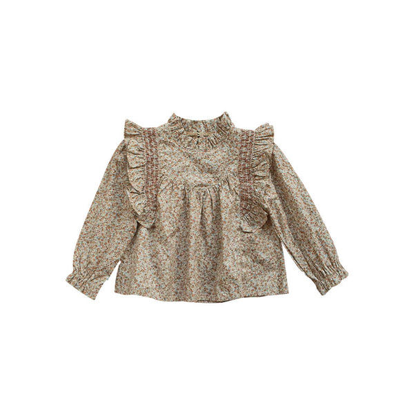 Blusa Infantil con Volantes y Estampado Floral Francés - Image 6