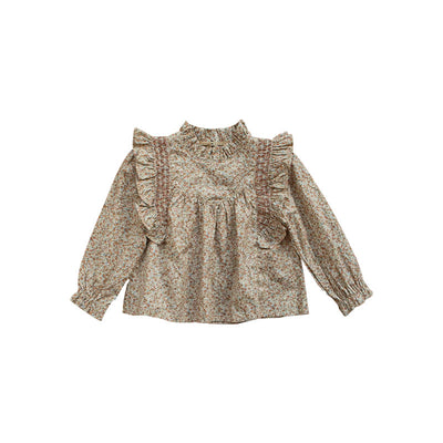 Blusa Infantil con Volantes y Estampado Floral Francés - Image 6