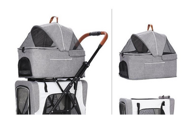 Carrito Transportador de Mascotas Doble Capa Ultraligero - Image 7