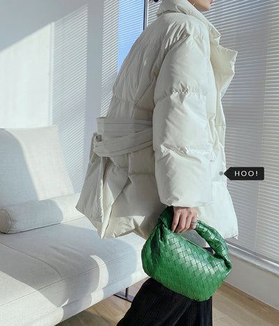 Chaqueta Acolchada Suelta de Largo Medio con Cuello de Traje - Image 19