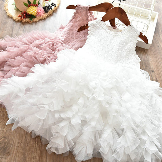 Vestido Niña Sin Mangas Verano Diseño Voluminoso - Image 5