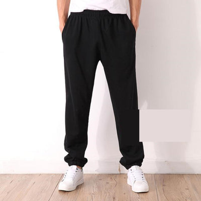 Pantalones Casuales Hombre Cintura Elástica Algodón Ligero Verano - Image 4