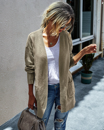 Cardigan Tejido de Color Sólido para Mujer - Image 24