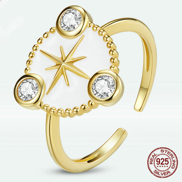 Anillo Estrella de Ocho Puntas Chapado en Oro Real - Diseño Personalidad - Image 4