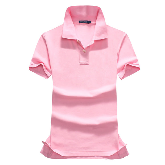 Blusa Ejecutiva de Algodón Elástico con Cuello Solapa y Bordado