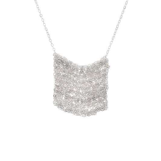 Collar de Plata Esterlina con Diseño de Bolsa de la Suerte para Mujer - Image 2