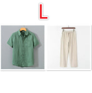 Camisa de Lino Holgada para Hombre con Cuello Mao - Image 3