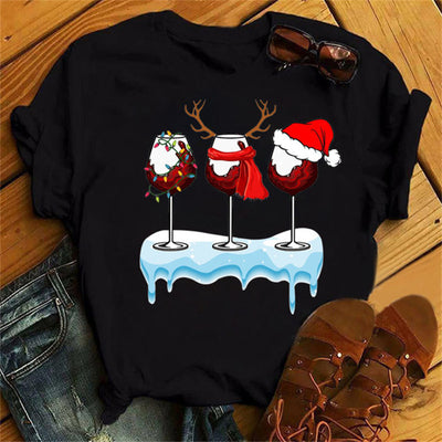 Playera de Pareja Navideña con Copas de Vino para Él y Ella - Image 17