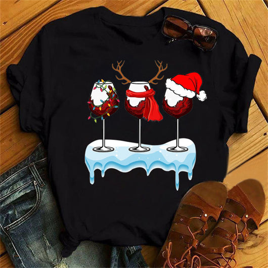 Playera de Pareja Navideña con Copas de Vino para Él y Ella - Image 17