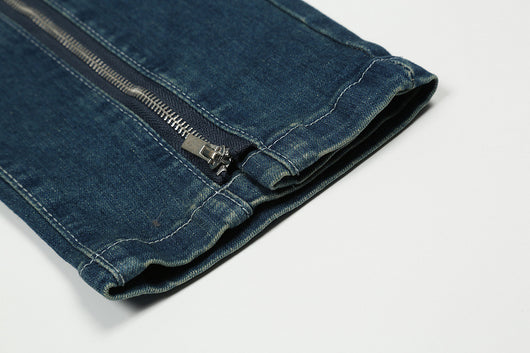 Jeans Deconstructidos con Cierre Lateral - Estilo Urbano Deslavado - Image 3