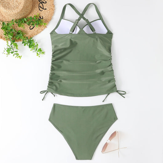Traje de Baño Separado Mujer Ajustado Color Sólido Nylon Premium - Image 28