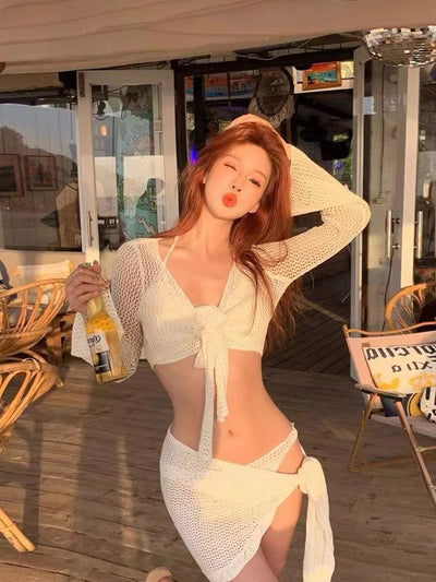 Traje de Baño Manga Larga Realce Push Up Estilo Sensual - Image 7