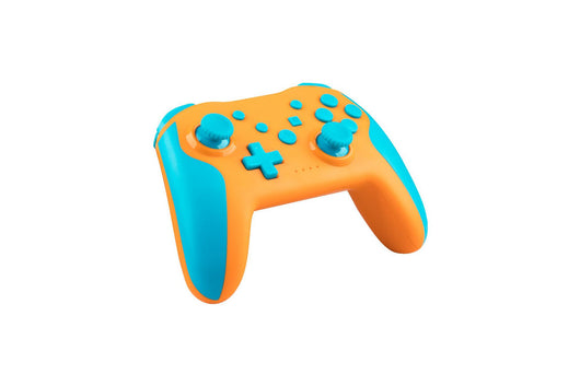 Black, blue, and red wireless gamepad with dual joysticks, D-pad, and action buttons for gaming. - Image 4