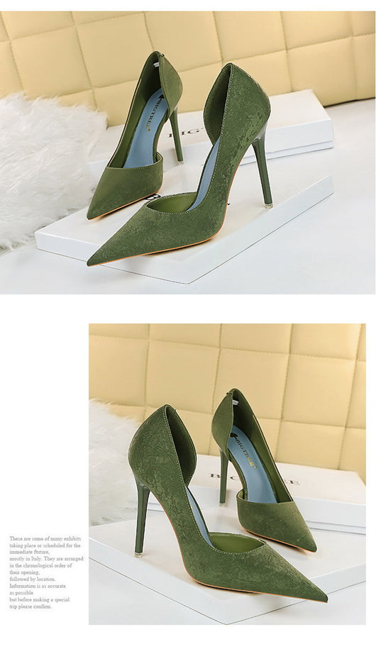 Zapatos Stiletto Elegantes con Punta Fina y Abertura Lateral - Image 12