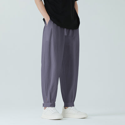 Pantalones Minimalistas para Hombre Primavera-Verano con Botones de Nudo - Image 8