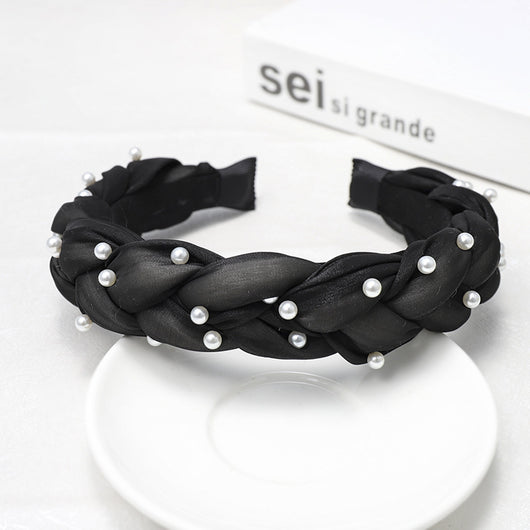 Diadema Trenzada Artesanal con Red - Accesorios para el Cabello Estilo Celebridad - Image 7