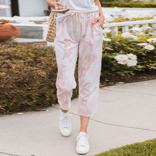 Pantalones de Cintura Alta con Estampado Tie-Dye - Image 5