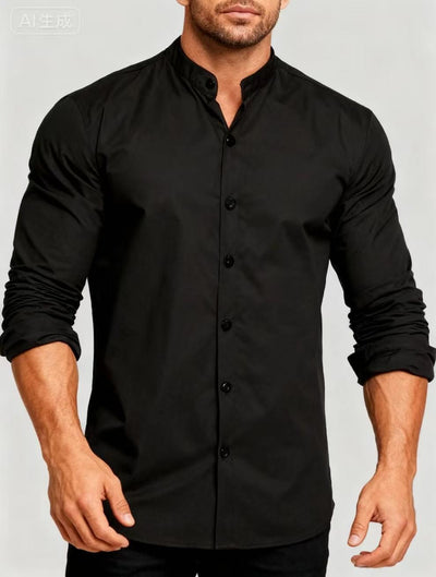 Camisa de Cuello Parado para Adolescentes