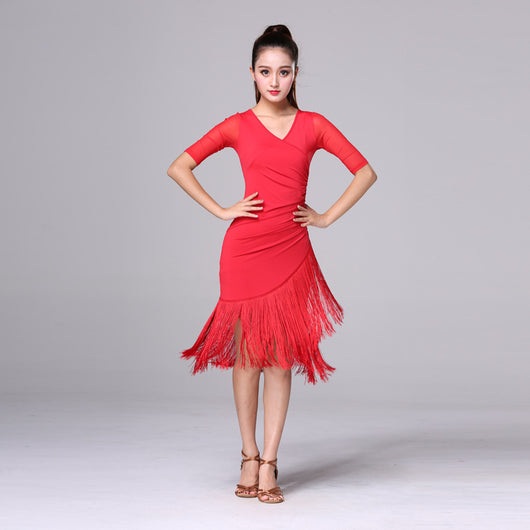 Falda de Danza Ice Silk con Flecos - Traje de Entrenamiento y Presentación - Image 10