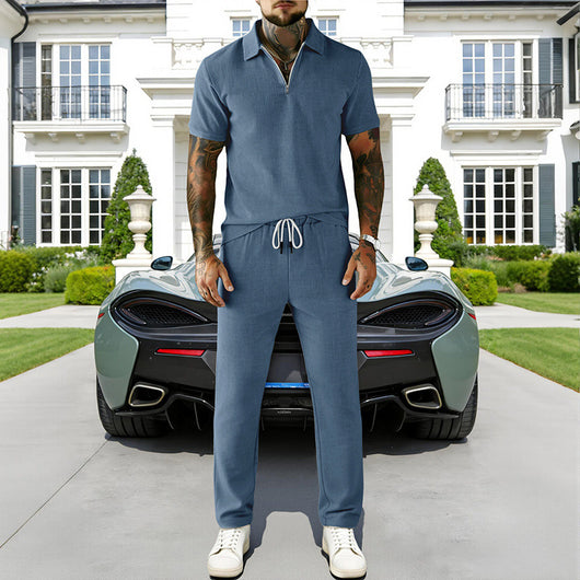 Conjunto Elegante de Polo y Pantalón en Pana para Hombre - Image 33