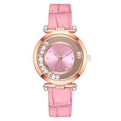 Reloj de Moda con Cristales Brillantes y Correa de Cuero Serpentina - Image 14