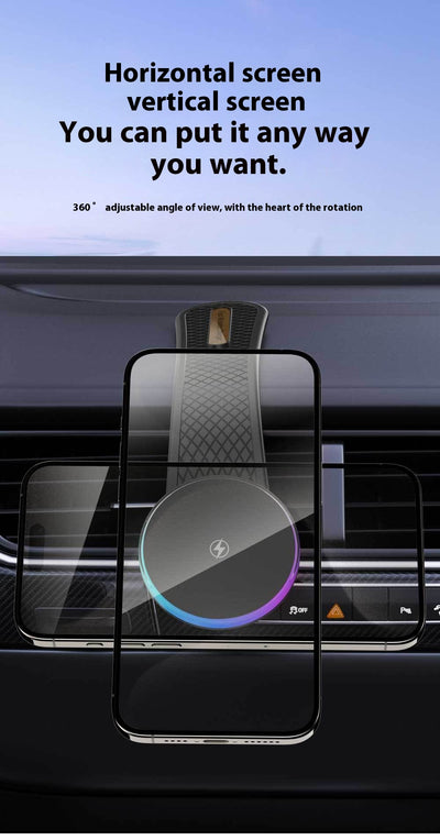 Soporte Magnético Inalámbrico para Auto con Luz LED y Aleación de Titanio - Image 8