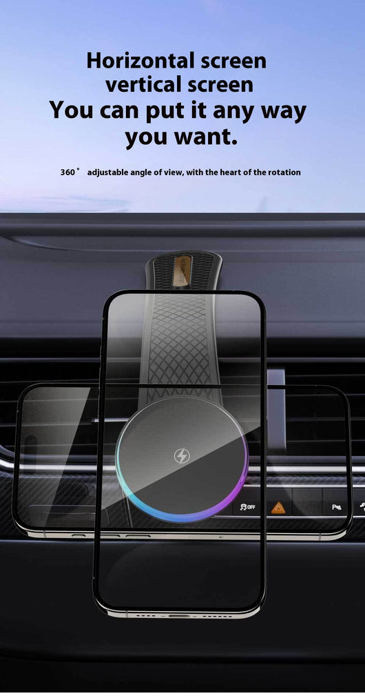 Soporte Magnético Inalámbrico para Auto con Luz LED y Aleación de Titanio - Image 8