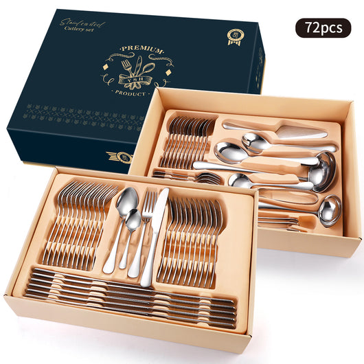 Juego de Cubiertos Premium en Acero Inoxidable con Estuche de Regalo