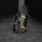 Anillo de Topacio Azul Plata 925 Estilo Retro