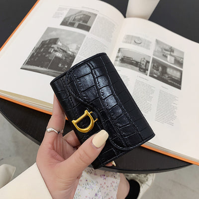 Cartera Plegable de Cuero Suave para Mujer - Colores Sólidos - Image 12