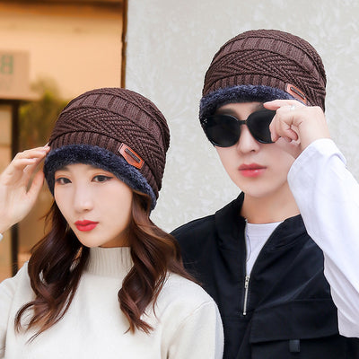Gorro y Bufanda Térmica de Punto Grueso con Forro de Terciopelo para Invierno - Image 19
