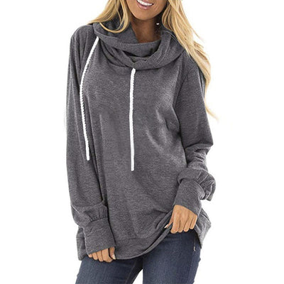 Sudadera con Capucha y Cordones Suelta Casual para Mujer - Image 2
