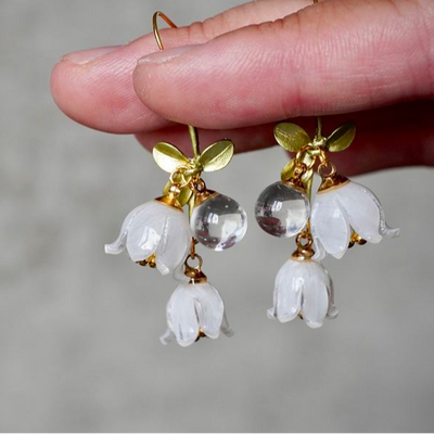 Aretes de Plata 925 Lirio de Rocío - Artesanales - Image 11