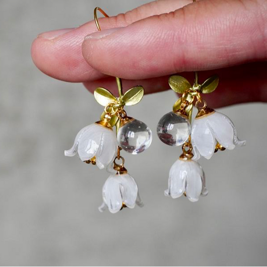 Aretes de Plata 925 Lirio de Rocío - Artesanales - Image 11