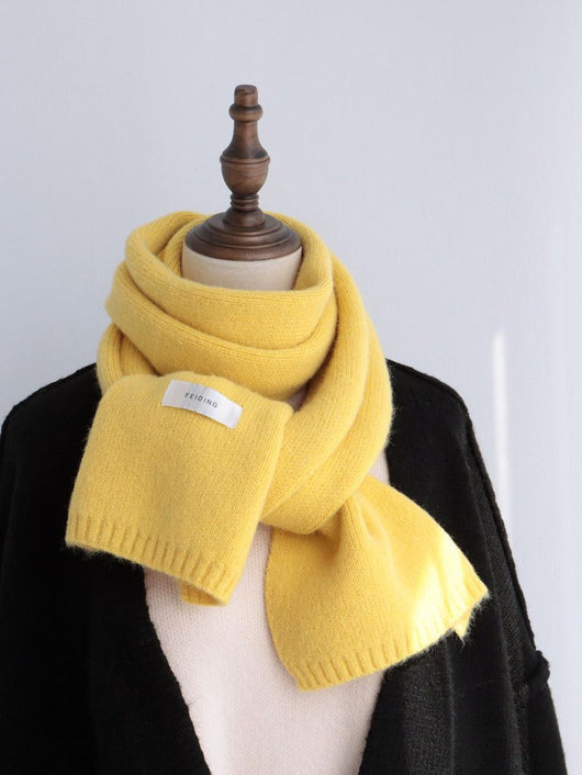 Bufanda Cálida de Color Liso para Mujer - Otoño e Invierno - Image 18
