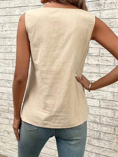 Chaleco Casual de Cuello Diagonal Multicolor para Mujer - Image 19