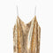 Chaleco Escotado Brillo Dorado y Plateado