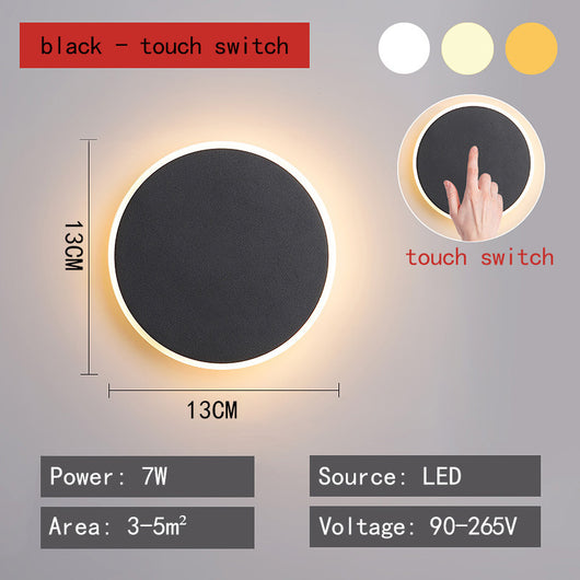 Lámpara LED de Pared Redonda Nórdica - Luz Moderna para Dormitorio y Pasillo - Image 10