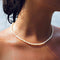 Collar de Perlas de Agua Dulce Natural - Cadena de Clavícula Lujo Minimalista