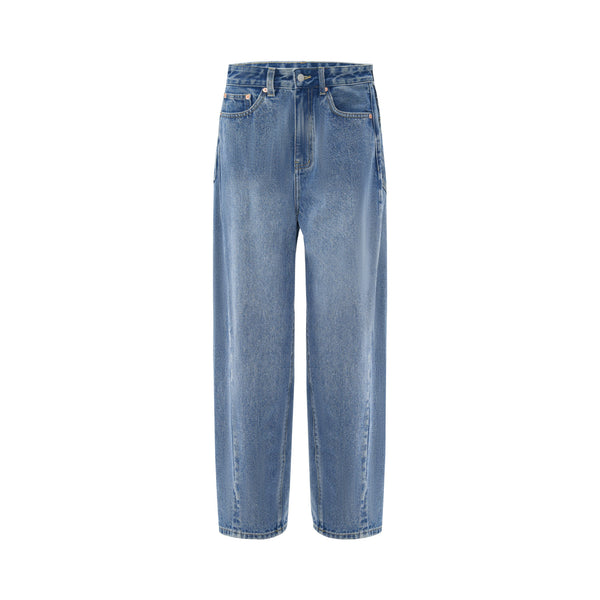Pantalones Vaqueros Azul Desteñido Holgados Premium para Mujer - Image 5