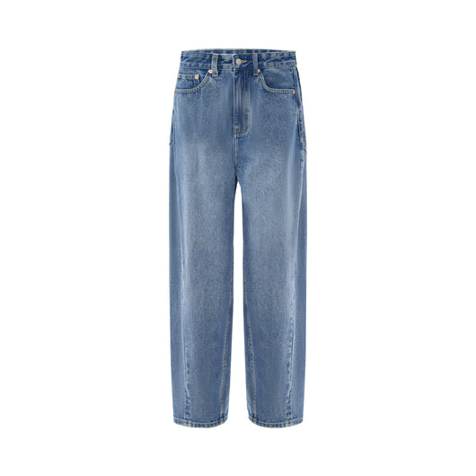 Pantalones Vaqueros Azul Desteñido Holgados Premium para Mujer - Image 5