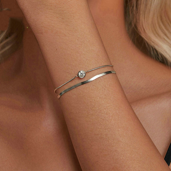 Pulsera de Moissanita Brillante Doble Capa 50 Puntos