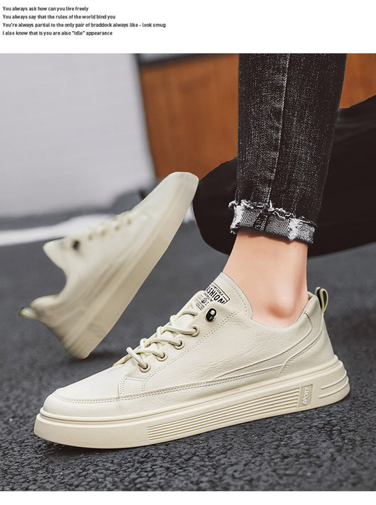 Tenis Blancos Estilo Coreano Transpirables para Hombre - Image 17