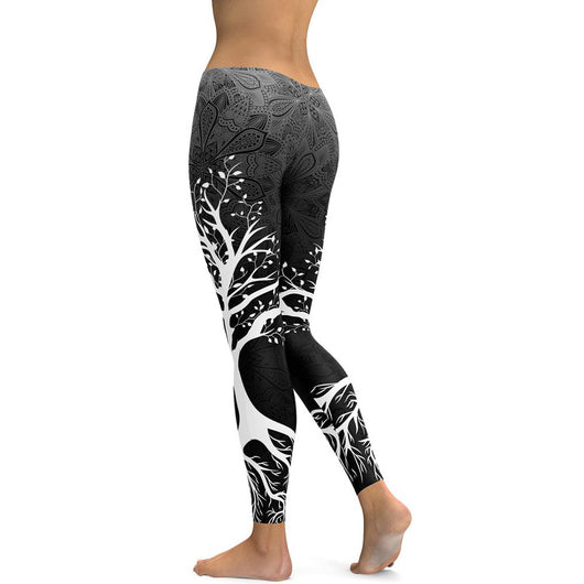 Leggings Deportivos Yoga con Estampado Digital de Ramas Coloridas - Image 10