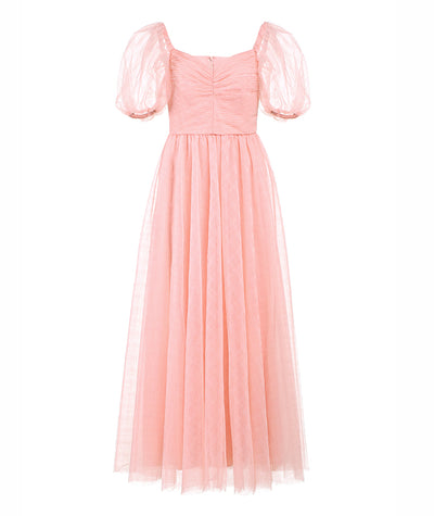 Vestido Cuadros con Mangas Voluminosas y Cuello Clásico - Image 8