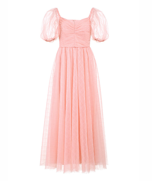Vestido Cuadros con Mangas Voluminosas y Cuello Clásico - Image 8