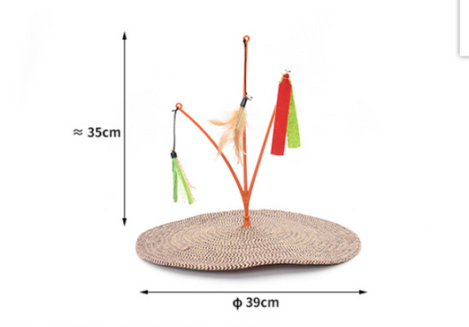 Juguete Interactivo para Gatos con Cuerda de Algodón y Plumas - Image 5