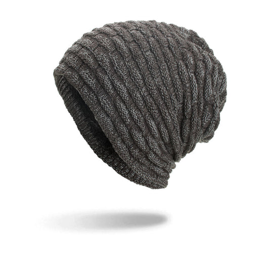 Gorro de Lana Tejido Fleece a Rayas Horizontales Multicolor para Otoño e Invierno - Image 4