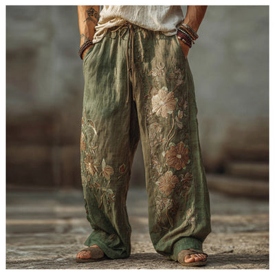 Pantalones Casuales Holgados con Estampado Digital para Hombre - Image 4
